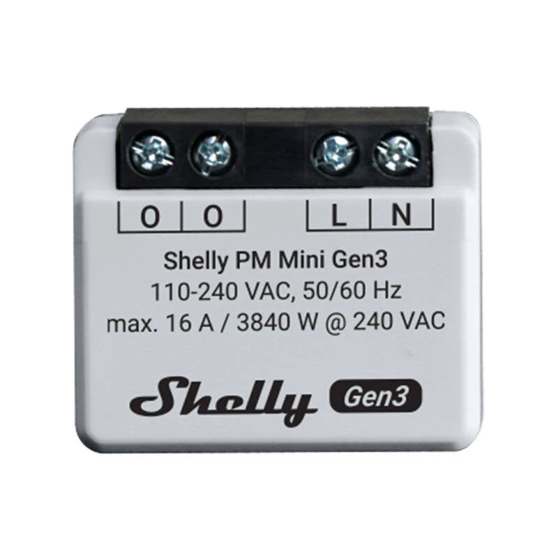 Smart-Schalter Shelly PM Mini Gen3 1P Wireless 110-240V