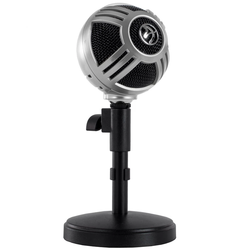 Arozzi Sfera Desktop-Mikrofon, USB - Chrom