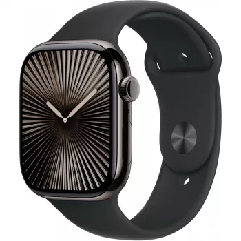 Apple Watch S10 Schiefer Titanium Sport Band Schwarz- S/M GPS + Cellular 46mm MWYD3QF/A 2024