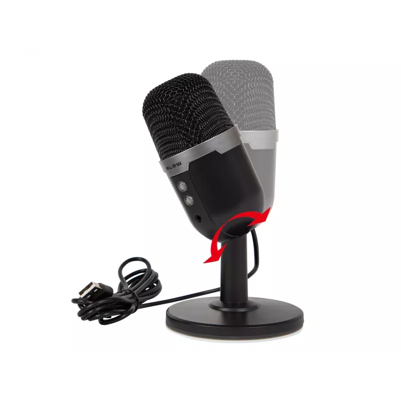 Studiomikrofon BLOW mit LED-Ständer — kabelgebunden USB 2.0, 20–16000 Hz, Empfindlichkeit -50 dB, 237 g