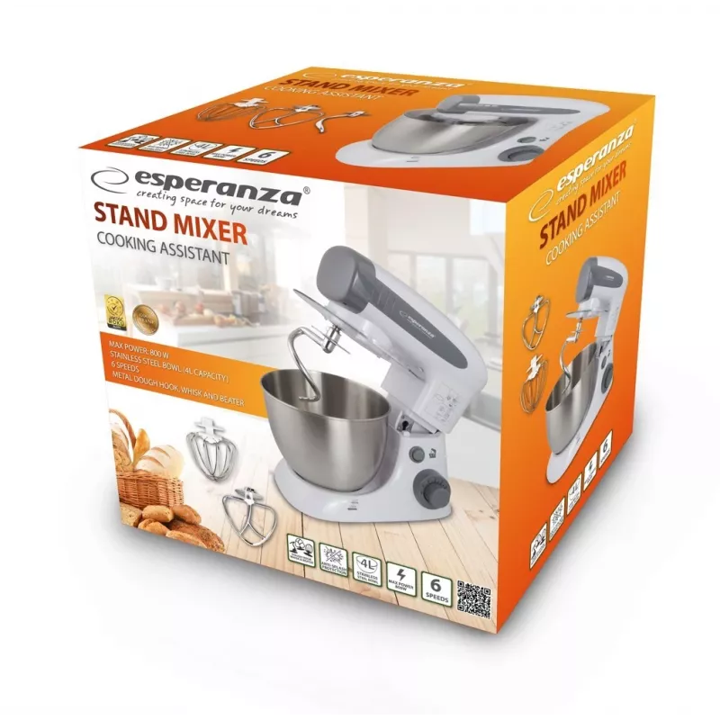 Esperanza EKM024 Standmixer mit Base 800 W Grau