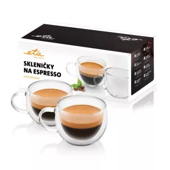 ETA | Espressotassen | ETA518091000 | Für Espresso | 2 Stück | Spülmaschinengeeignet | Glas