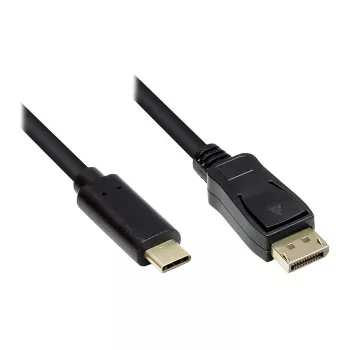 Good Connections Adapter-Kabel USB-C auf DP1.2 schwarz 10m