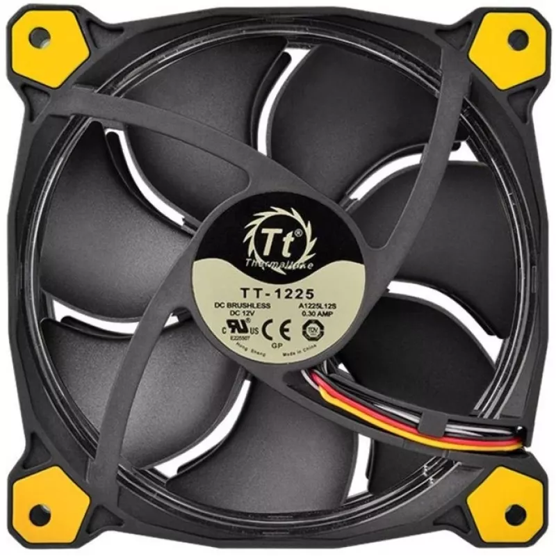 Thermaltake Riing 14 LED 140mm Gehäuselüfter Schwarz/Gelb
