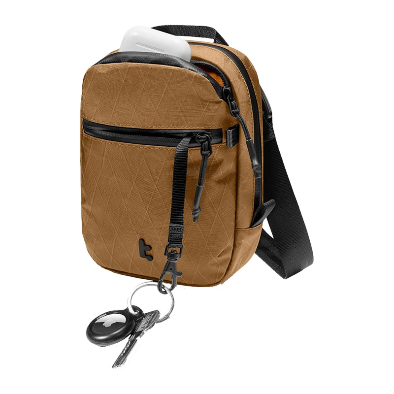 Reisetasche Tomtoc Aviator-T37 mit Schultergurt, X-Pac-Gewebe, braun