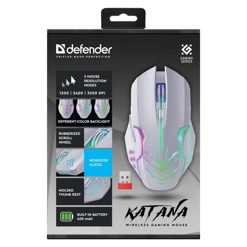 CDEFENDER GM-511 KATANA RF 3200dpi 7P WEISS