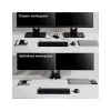 Manhattan Dual Desk Mount für TV & Monitore (Full Motion Gasdruckfeder) mit integriertem Dock, Für Bildschirme bis 27 Zoll, Anschlüsse (x7): Ethernet, HDMI (x2), USB-A (x3) und USB-C, Power Delivery (100 W) zum USB-C-Anschluss (separates USB-C-Netzteil/Kabel erforderlich), VESA: 75x75 und 100x100 mm