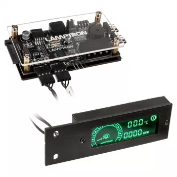 Lamptron TC20 PCI-Lüfter- und RGB-LED-Controller, schwarz – PCI-Steckplatz montierter Lüfter/LED-Hub