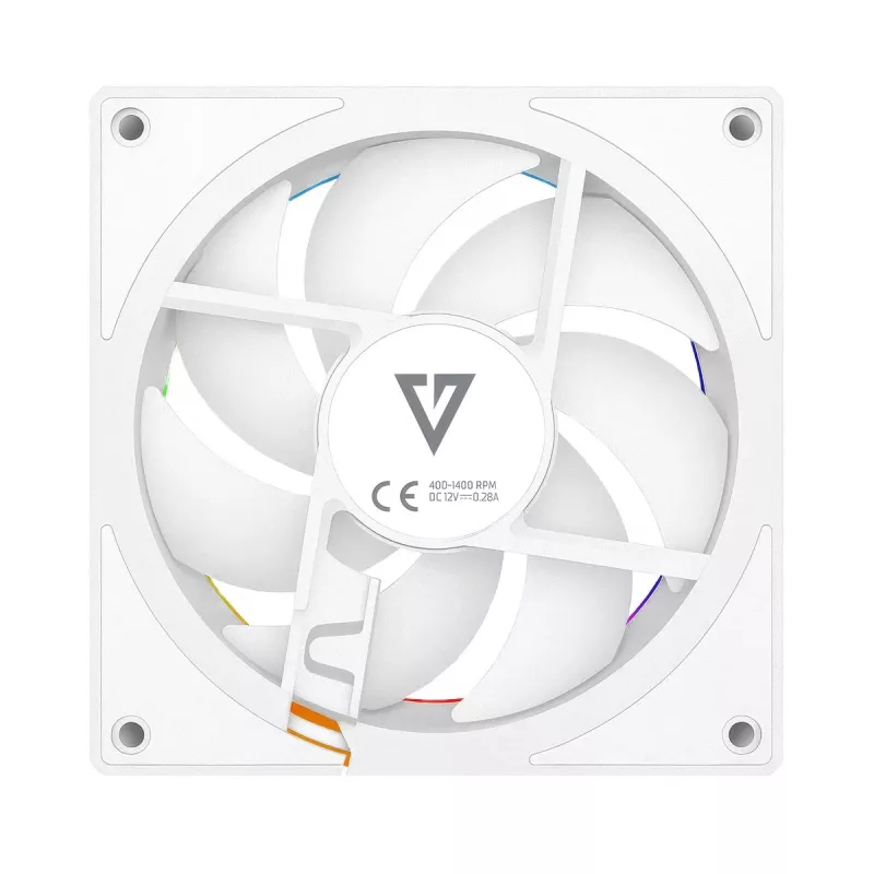 Gehäuselüfter MODECOM VOLCANO LOOP 120 ARGB Reverse Fan Weiß 120 mm, PWM, 400–1400 RPM