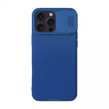 Schutzhülle Nillkin CamShield Pro für iPhone 16 Pro Max, blau, Schiebe-Kameraabdeckung