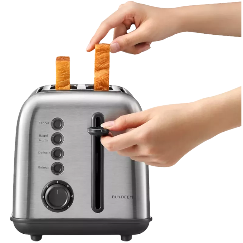 BUYDEEM 2-Scheiben-Toaster, Modell DT620E, Farbe Edelstahl, EU