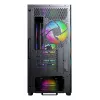 Montech X5M (B) Micro Tower PC-Gehäuse – Micro-ATX/Mini-ITX, 3x120mm vorne, 1x120mm hinten, unterstützt ATX-Netzteile, 2x3,5 Zoll + 4x2,5 Zoll, Schwarz
