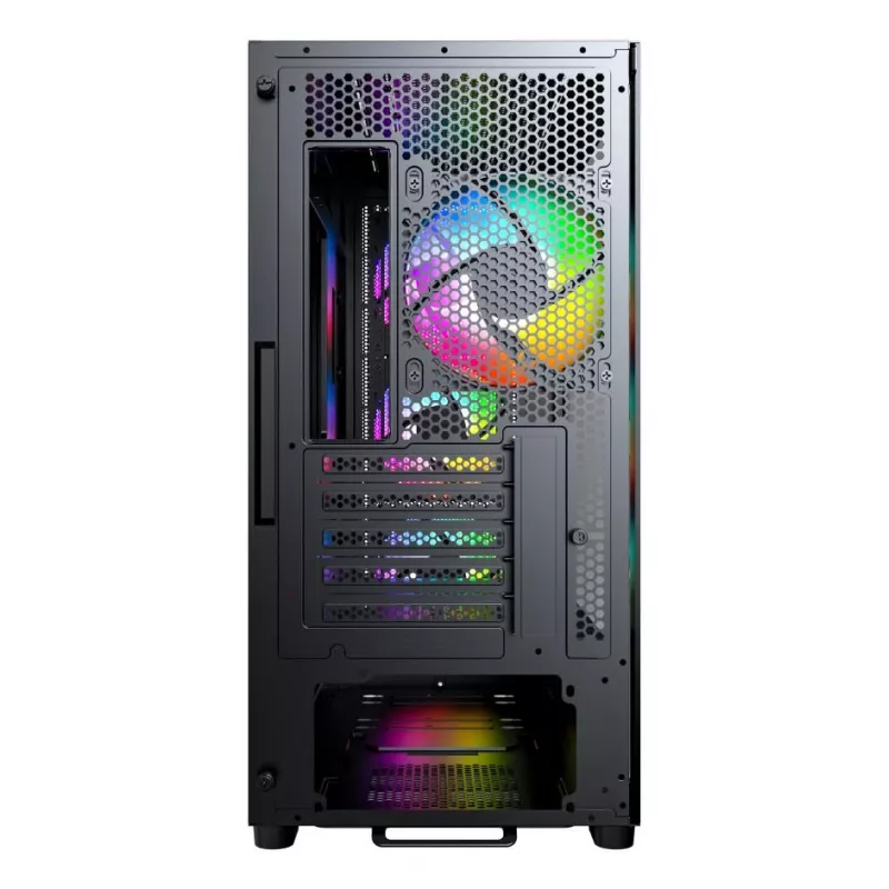 Montech X5M (B) Micro Tower PC-Gehäuse – Micro-ATX/Mini-ITX, 3x120mm vorne, 1x120mm hinten, unterstützt ATX-Netzteile, 2x3,5 Zoll + 4x2,5 Zoll, Schwarz