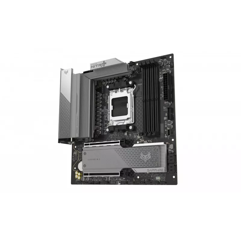 Motherboard Sapphire NITRO+ B850M WIFI — AMD B850, Sockel AM5, micro ATX, DDR5, 4x DIMM, Wi‑Fi 6, 2,5Gb LAN, 2x M.2