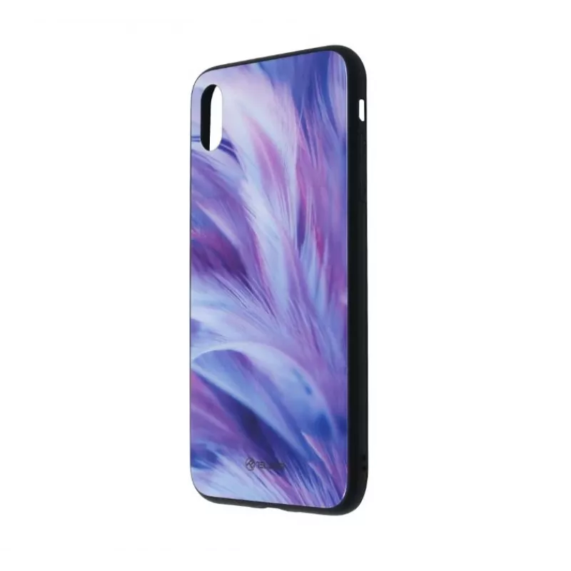 Handyhülle Tellur Cover Glass Print für iPhone XS Max — bedruckte Glas-Rückseite Schutzhülle