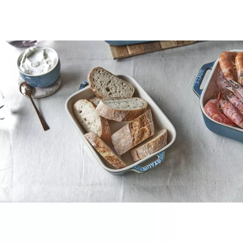 Staub 40508-172-0 Keramik-Backset rechteckig, 3-teilig, Antique Turquoise