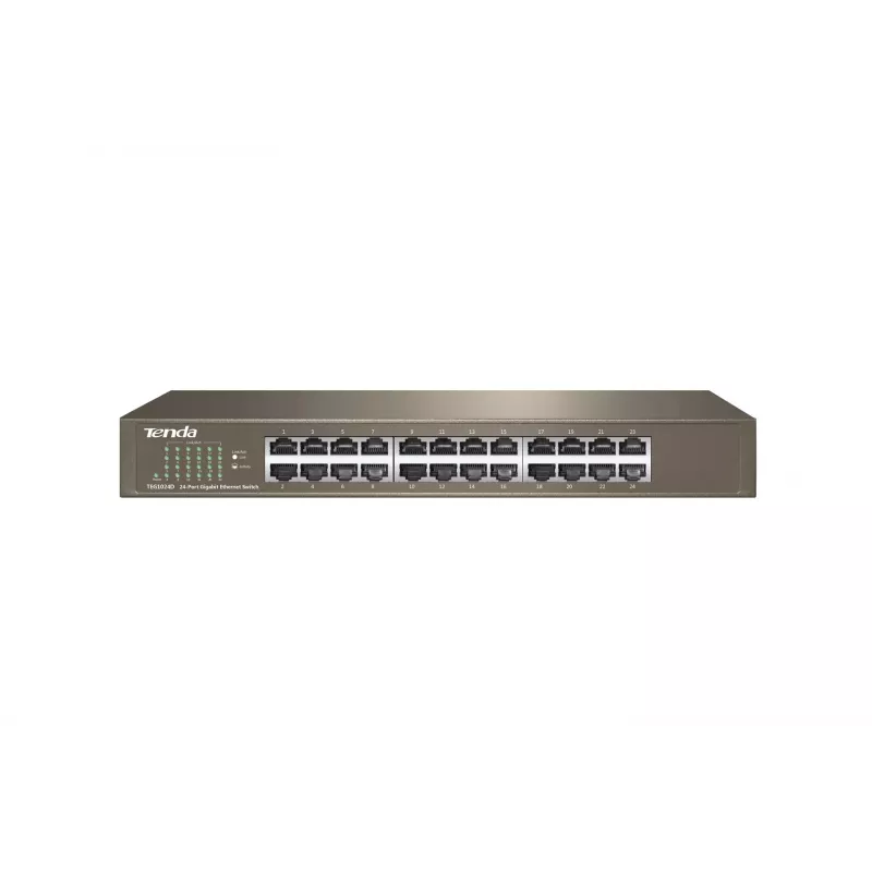 Unmanaged Switch TENDA TEG1024D 24-Port Gigabit Ethernet, 48 Gbps, 8000 MAC-Tabelle, blau