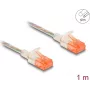 Netzwerkkabel DeLOCK RJ45 Cat.6A U/UTP schlank 1m Transparent