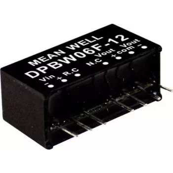 AC/DC-Netzteil MEAN WELL DPBW06G-15, Eingang 18–75 V, Ausgang 15 V, 6 W