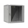 NETRACK 019-120-66-021 Wand-/Hängeschrank 19 Zoll 12U/600 mm Glastür grau abnehmbare Seitenwände