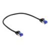 Netzwerkkabel DeLOCK RJ45 Cat.6A S/FTP schlank 0.25m Schwarz