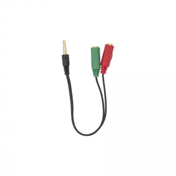 Audio Kabel SBOX 35M-2X35F 0,2 m 3,5 mm 2 x 3,5 mm Schwarz
