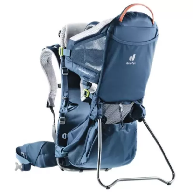 Baby-Trage-Rucksack DEUTER Kid Comfort Active — blau, Polyamid, bis 22 kg, Sonnenverdeck, Fußstütze, VariQuick, Lite Air