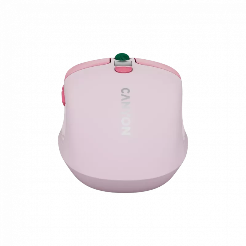 Canyon MW-26 - 2in1 kabellose optische Maus Bluetooth / 2,4 GHz - leise - pink
