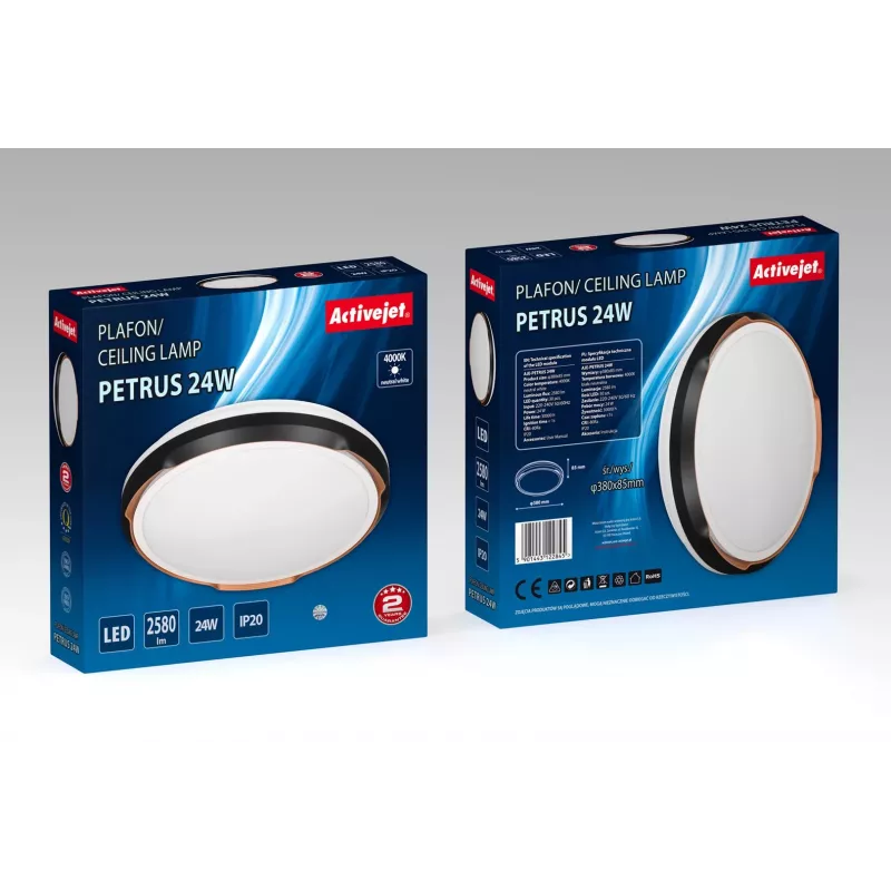 Activejet LED-Deckenleuchte AJE-PETRUS 24W
