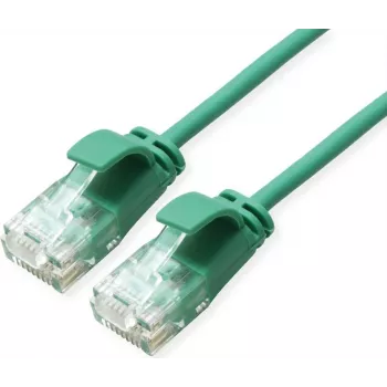ROLINE GREEN UTP Patchkabel Cat.6A (Klasse EA), LSOH, schlank, Grün, 0,15 m (21.44.3930)