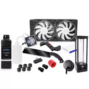 Alphacool 11992 - Wasserkühler - Acetal - Acryl - Aluminium - Messing - Kupfer - Nickel - Edelstahl - Schwarz - Transparent - 1/4 - 60 °C - 0,8 bar (11992)