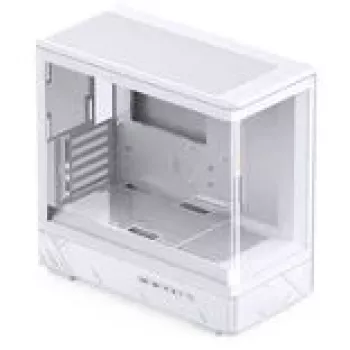 Jonsbo D200 weißes mATX Mid-Tower-Gehäuse mit gehärtetem Glas und Mini Temp-Anzeige