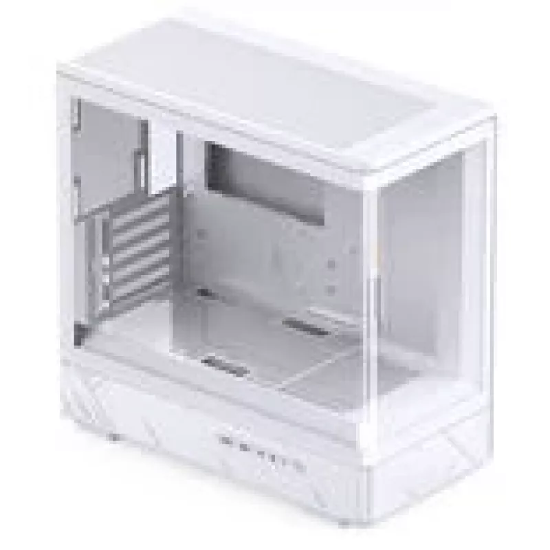 Jonsbo D200 weißes mATX Mid-Tower-Gehäuse mit gehärtetem Glas und Mini Temp-Anzeige