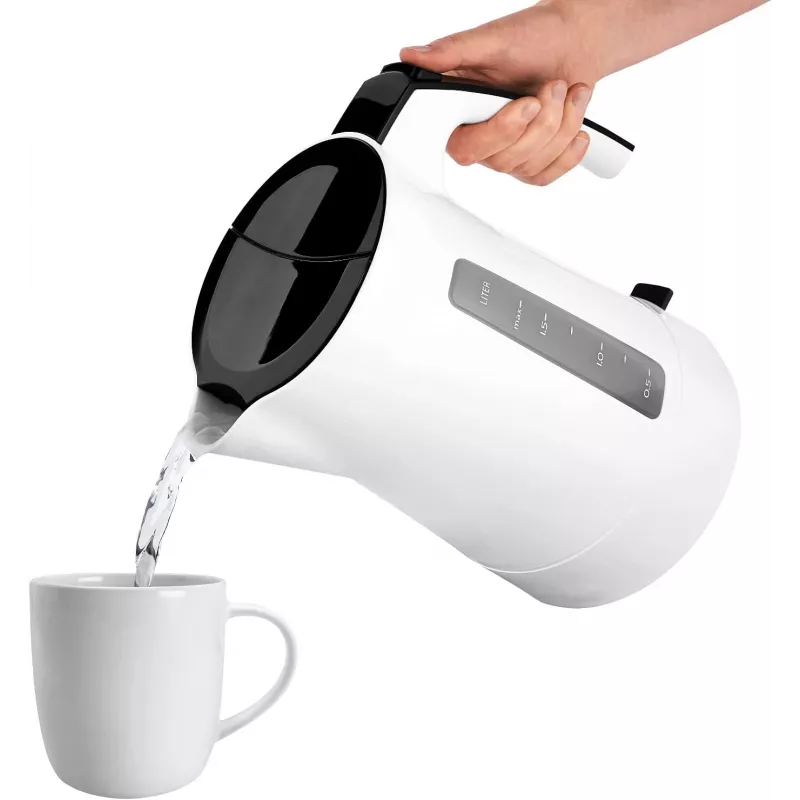 Elektro-Wasserkocher Melitta Enjoy Aqua 1,7 L 2400 W Schwarz Weiß