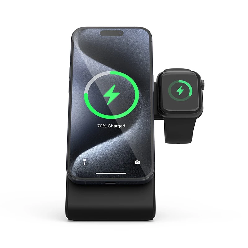 Indoor-Ladegerät Crong CRG-MSPS-BLK Smartwatch Schwarz Lightning USB Kabellos
