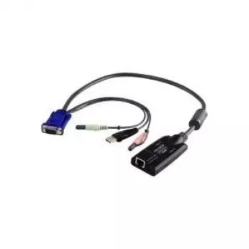 ATEN USB - VGA zu Cat5e/6 KVM-Adapterkabel (CPU-Modul), mit Audio- und Virtual-Media-Unterstützung