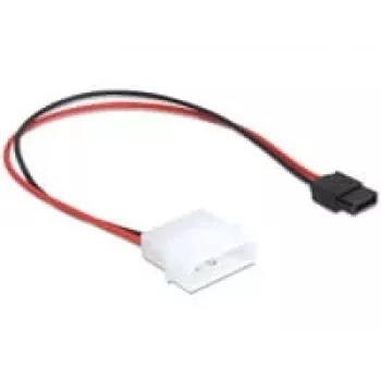 Delock Stromkabel Molex 4 Pin Stecker auf schlank SATA 6 Pin Buchse 24 cm