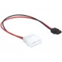 Delock Stromkabel Molex 4 Pin Stecker auf schlank SATA 6 Pin Buchse 24 cm