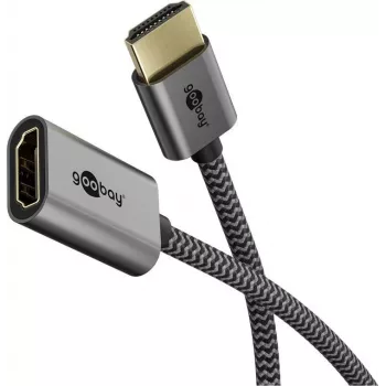Ultra High-Speed HDMI-Flexiadapter, Kabel schwarz/gold