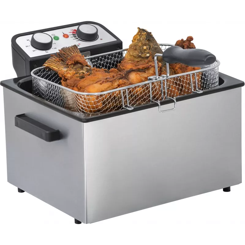 Fritteuse Steba DF 300 Double 5 L 3000 W Schwarz Edelstahl
