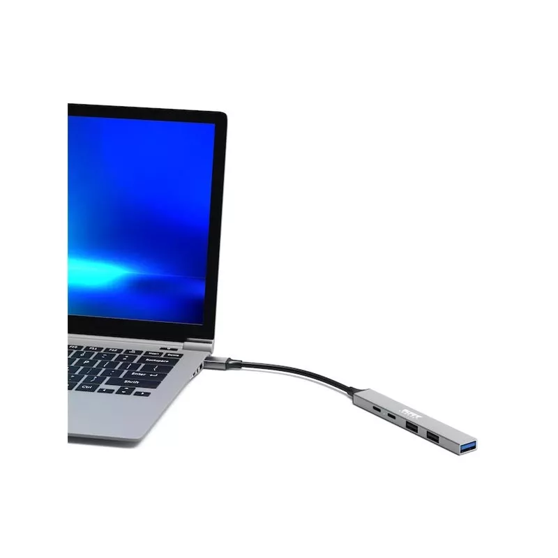 USB Hub Port Designs 900163 Type-C 5000 Mbit/s Silber