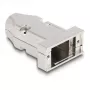 Kabeltülle DELOCK D-Sub-Gehäuse für 9-polig Stecker/Buchse mit Zugentlastung, silber, Kunststoff, 31,6×46,2×15,6 mm