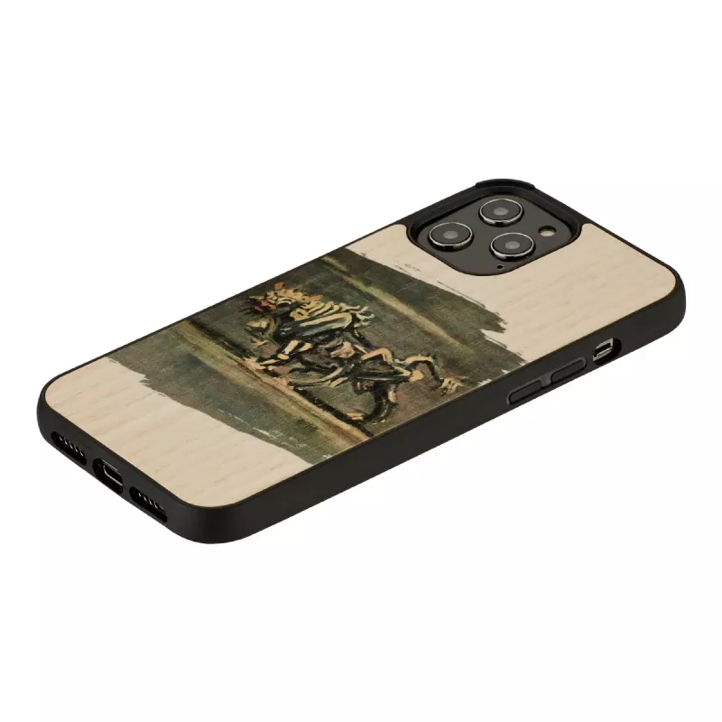 Handyhülle Man and Wood für iPhone 12 Pro Max — weißes Stier-Design