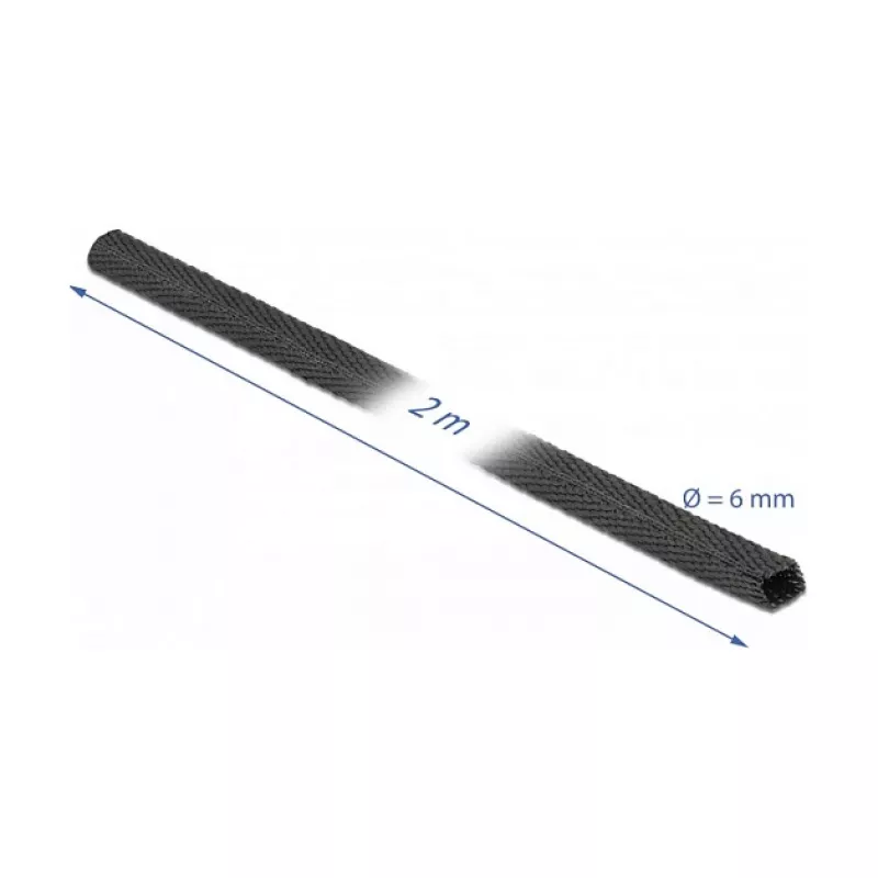 Schrumpfschlauch DeLOCK 20791 2 m x 6 mm schwarz