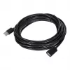 USB-Verlängerungskabel Unitek Y‑C418GBK 5 m USB A auf USB A USB 2.0, schwarz