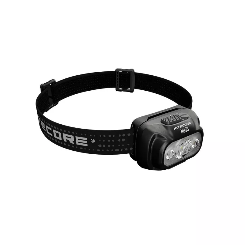 Stirnlampe Nitecore NU33, schwarz, 3 LEDs, 700 lm, Aluminium, USB wiederaufladbar, IP66