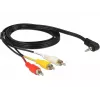 Video-Kabeladapter DeLOCK 84504 1,5 m 3,5 mm 3 x RCA Schwarz
