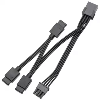 Signal-Splitter-Kabel EK Water Blocks EK-Loop OmniLink D-RGB 10cm Schwarz, 1-auf-2 D-RGB-Splitter