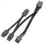 Signal-Splitter-Kabel EK Water Blocks EK-Loop OmniLink D-RGB 10cm Schwarz, 1-auf-2 D-RGB-Splitter