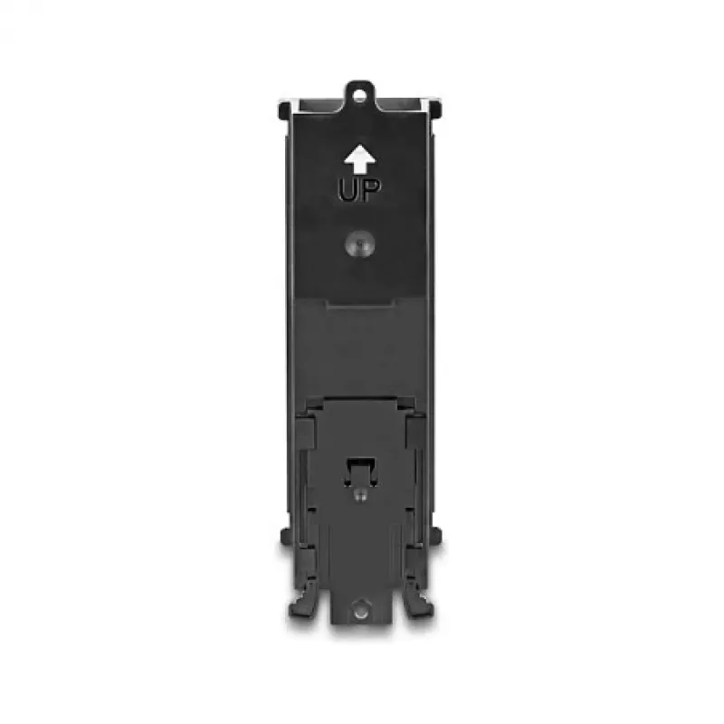 DELOCK Keystone-Halter 8-Port neigbarer Snap-In-Rahmen für Hutschienen- oder Wandmontage, schwarz, 78×154×55 mm
